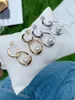 Серьги для гвоздики 5pairs Fashion Gold Peord Pearl Bead Serging Jewellery Vintage Korean Drop Studs для женщин -ювелирных изделий