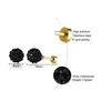 Stud Earrings DOYUBO Sweet Style Women's 8MM Clay Round Ball With Colorful Crystal Stone Lady Golden Stainless Steel DB152