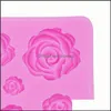 Backformen DIY handgemachte Seife Schokoladenform Sile 3D Rose Blumen Form Backen Mods Kuchen Dekoration Formen 2 reine Farben 1 98TY E1 DHPNU