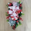 Decoratieve bloemen nuttige kerstdeur swag waterdruppeltjes traan rijke kleuren decoreren multi -lagen colorfast krans