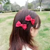 Saç Aksesuarları 2/PCS/Set Kız Klasikleri Moda Yay Şerit Klip Kore Kean Bahar Ponytail Basit saç tokası kadın kafa çiçek hediyesi