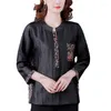 Roupas étnicas 2022 Chinês Tradicional Blusa Hanfu Camisas Nacionais de Flores Print Service Vintage Tang Oriental Tang Suit