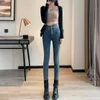 Jeans da donna skinny sexy in pile invernale Stretch Y2K Denim Pant Lady Abbigliamento Ragazze Pantaloni attillati Butt Lift Warm Streetwear