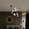 Ljuskronor kreativa ljuskronor belysning för vardagsrum modern hängande lampa kök restaurang sovrum dekora svart/guld hemmamängder