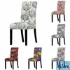 Chair Covers Vintage Tulip Floral Print Stretch Cover Home Decor Dining Spandex For Room Decoration