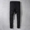 Men's Jeans Sokotoo Men's slim skinny crystal rhinestone patchwork ripped jeans Fashion patch black stretch denim pants T221102