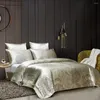 S￤ngkl￤der s￤tter EGW Jacquard D￤cke Cover Set Pillowcase Luxury Stain European Silver Bedclothes AU/UK/US/DE 200 200 cm Home Textile 2/3pc