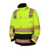 Waterproof Breathable Hi Vis PU Jacket High Visibility Thermal Winter Jacket Reflective Outdoor Jacket