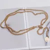 Belts 2022 Fashion Metal Waist Long Tassel Gold Chain Belt Women Girlship Hop Style Female Femme Waistband Accessories