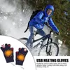 Gants de cyclisme USB chauffant mitaines à doigt complet tricot confortable mitaines de frappe écran tactile pour intérieur ou