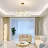 Żyrandole francuskie światło luksusowy salon szklany żyrandol w stylu retro sypialnia lampa villa restauracja High-end liść