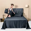 Bettwäsche-Sets aus hochwertiger, langstapeliger Baumwolle, einfarbig, atmungsaktiv, seidig weich, Bettbezug, Bettlaken/Spannbettlaken, Kissenbezüge in voller Größe