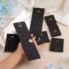 Jewelry Pouches 80pcs 4 Style Rectangle Cardboard Display Cards Hair Clip With Plastic Ear Nuts & OPP Cellophane Bags