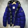Herrdesigner vinter varm vindtät jacka glansigt matt material M-5xl par nytt mode
