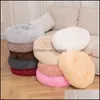 Kennels Pens Long Plush Dog Bed Winter Warm Round Pet Slee Beds Soild Color Soft Dogs Cat Cushion Mat Drop 667 V2 Delivery Home Ga Dhsbz