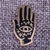 Broches Spirit Palm Eye Hamsa Main Pin Symboles Spirituels Yoga Méditation Amulette Bonne Fortune Broche Badge