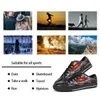 GAI Men Shoes Custom Sneaker Hand Painted Canvas Fashion Black White Low Cut Breathable Walking Jogging Women Trainers