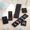 Jewelry Pouches 80pcs 4 Style Rectangle Cardboard Display Cards Hair Clip With Plastic Ear Nuts & OPP Cellophane Bags