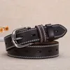 Ceinture en peau de vache pure pour femmes, boucle ardillon, mode, couverture de taille, décontractée, pour hommes et femmes, ceintures polyvalentes pour dames, garçons et filles, décoration, largeur de ceinture 2.8cm