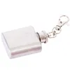 Flacons de hanche 100pcs / lot 1oz mini-flacon en acier inoxydable extérieur avec porte-clés flacon portable