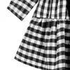 Girl's Dresses Girls Plaid Cake For Fashion Bow Kids Spring Autumn Casual Clothes 6 8 10 12 14 221111