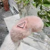 Wide Hair Hoop Women Designer Headbands Letter Triangle Hair Band Cute Fur Heandband without Box