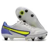 Men Soccer Football Shoes Tiempo Legend 9 Elite SG Steel Spike Boots Cleats Size US 6.5-11