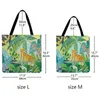 Evening Bags Women Shoulder Oil Paintings Bouquet Printed Tote Bag Linen Febric Casual Foldable Shopping Reusable Beach