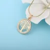 Pendant Necklaces European And American Creative Natural Hollow Tree Of Life Necklace Alloy Diamond Inlaid Sweater Chain Accessories