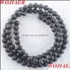 Stone Lava Round Beads 48Mm Black Volcano Natural Stone Diy Spacers Bead For Bracelets By907 Drop Delivery Jewelry Dh4M8