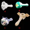 smoke accessory mixed style cartoon Silicone Smoking Pipe Unbreakable Tobacco Hand Pipes Colorful Spoon with glass Bowl bong