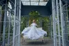 Девушка платья винтаж цветок для свадебных многоуровневых оборков