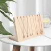 Jewelry Pouches L Shape Necklace Stand Wood Dangling Slant Hanger Back Holder For Chain Jewellery Pendant Counter Selling