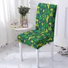 Housses de chaise Housse d'impression de cactus de dessin animé Salle à manger Élastique Spandex Stretch Office Case Anti-sale Amovible 1PC