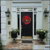 Christmas Decorations Christmas Decorations Elegant Red Wreath Champagne Gold Window Door Wall Ornament Home Ornaments Year 220909 D Dhcd7