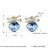 Серьги -грибы Lekani Crystalls Женщины роскошные голуба