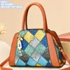 Wholesale factory ladies shoulder bags 2 elegant atmospheric printed leather handbags daily Joker double zipper handbag sweet tassel fashion shell bag