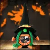 Autres fournitures de fête de fête Gnomes Poupée sans visage Fournitures de fête d'Halloween Rudolph Black Plush Dolls Child Intéressant Toy Decorat Dhf0L