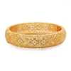 Bangle 1Pcs Braclet Gioielli di lusso color oro Braccialetti etiopi africani per le donne Dubai Bracciale Regali di nozze per feste regolabili