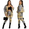 Kvinnliga spårningsdräkter Designer Jackor Pants Set Casual Sportswear Clothes Digital Printing Spring Autumn Womens Two Piece Set