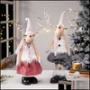 Weihnachtsdekorationen Große stehende Elchpuppe mit Lichtern Weihnachtsgeschenk für Kind Rentier Navidad Ornamente Home Decor 220512 Drop D Dhetx