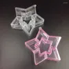 Jewelry Pouches Pink Clear Star Plastic Storage Box Organizer Holder Cabinets For Small Objects