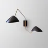 مصباح الجدار Nordic post-modern G9 غرفة المعيشة الإبداعية داخلي Duckbill Lampshade Rotatable Arm Long Arm Sconce Light