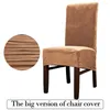 Krzesło obejmują ponadwymiarowy elastyczny srebrny aksamit el klejowy zestaw strzyku zdejmowany slipcove pokrywka jadalnia wielokolorowa