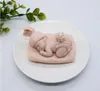 Stampo in silicone per bambino addormentato 3D, cioccolato, caramelle, fondente, sapone fatto a mano, candela, gesso, resina, strumento per la produzione