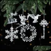 Kerstdecoraties Kerstdecoraties Decoratie Transparant glazen bal ornament ster -vormige hangerse ijzeren bel Xmas Tree Diy D DHN29