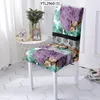 Chair Covers Modern Color Painted Flowers And Leaves Chairs Cover Seat For Kitchen Banquet Party Game Office Home Decor