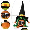 Autres fournitures de fête de fête Gnomes Poupée sans visage Fournitures de fête d'Halloween Rudolph Black Plush Dolls Child Intéressant Toy Decorat Dhf0L