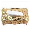 Tissue Boxes Napkins Gold Acrylic Tissue Box El Restaurant Napkin Holder Household 385 R2 Drop Delivery Home Garden Kitchen Dining Dhsvp