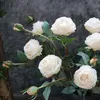 Bouquet de fleurs artificielles, roses à deux têtes, pour décoration de Table de mariage et de maison